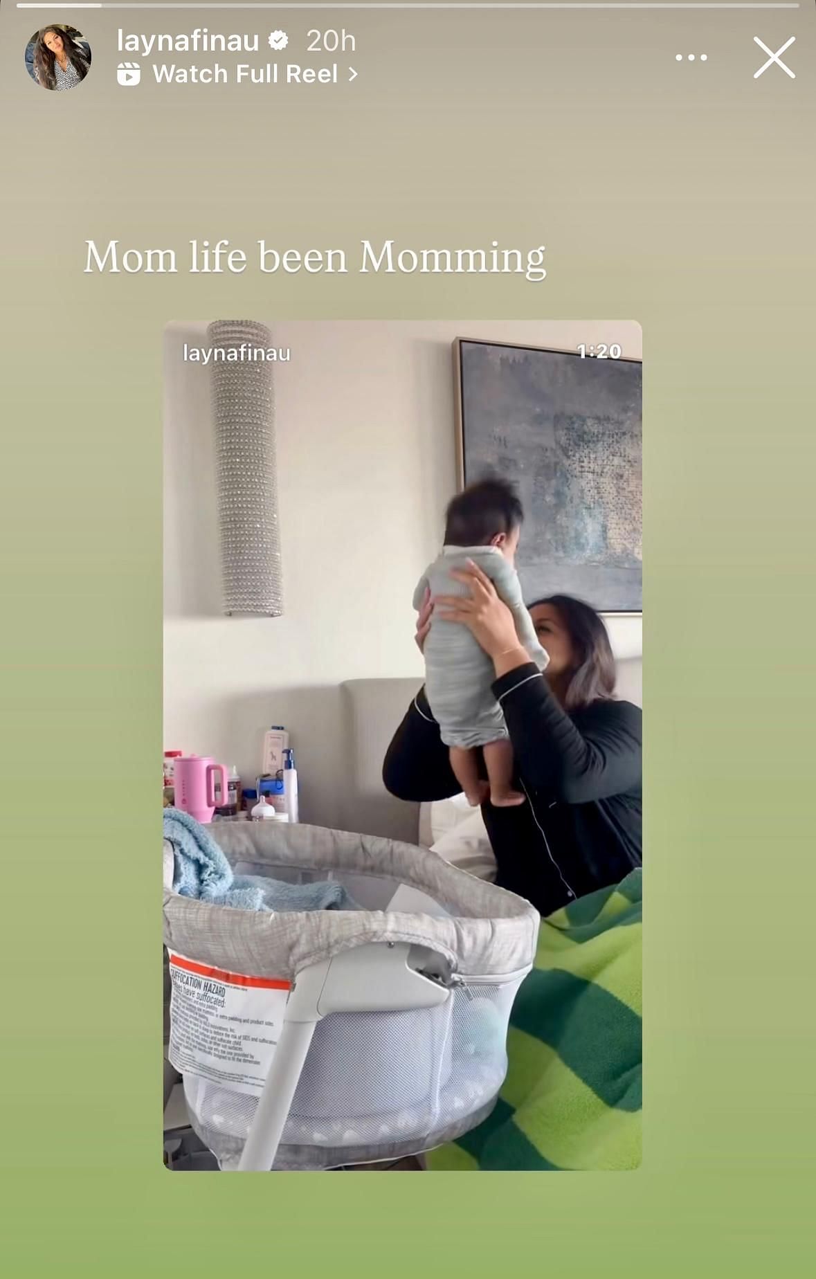 Alayna Finau's Instagram story